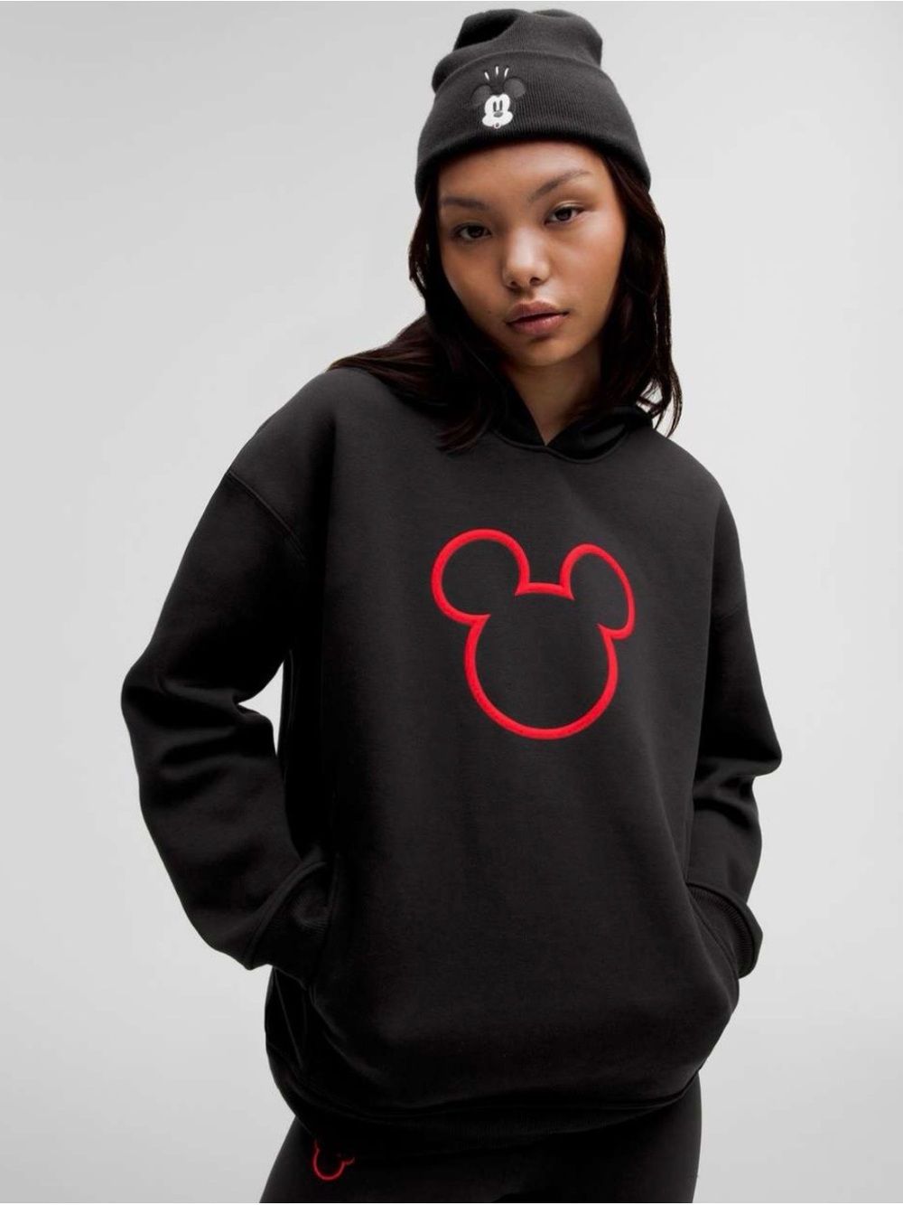 Disney x Lululemon Mickey Mouse Oversized Hoodie - Black / Size S Rare